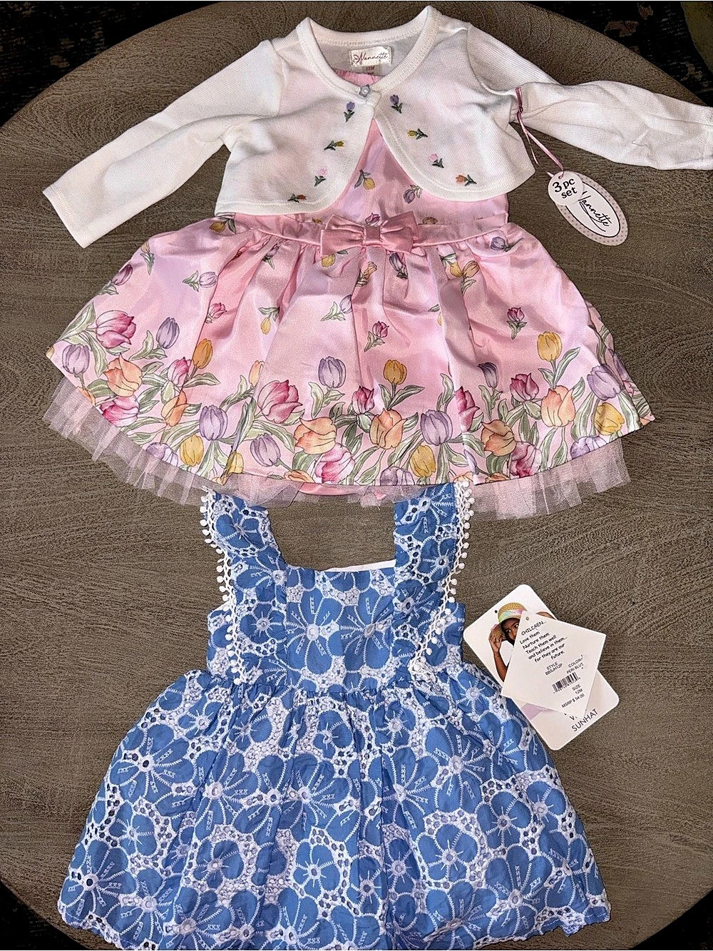 NWT Nannette Tulip Dress & Blueberi Boulevard Blue Eyelet Dress 12M